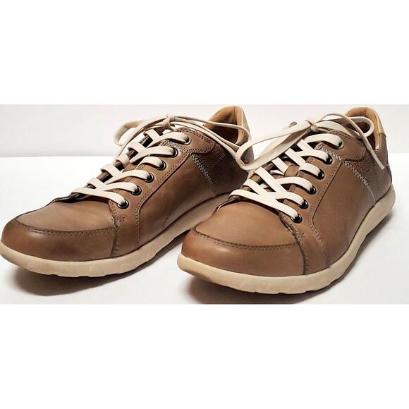 Cobb Hill Amalie Comfort Shoes WOM US11 CH9548 Taupe Leather Lace Up Sneakers - Picture 7 of 16